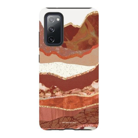 Galaxy S20 FE Satin (Semi-Matte) Brick Abstract Layered Mountains Print Tough Phone Case - The Urban Flair