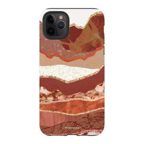 iPhone 11 Pro Max Gloss (High Sheen) Brick Abstract Layered Mountains Print Tough Phone Case - The Urban Flair
