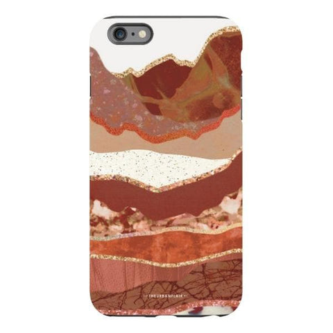 iPhone 6s Plus Satin (Semi-Matte) Brick Abstract Layered Mountains Print Tough Phone Case - The Urban Flair