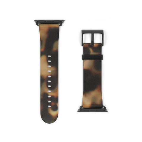 Shop The Brown Tortoise Shell Apple Watch Band Exclusively at The Urban Flair - Trendy Faux/Vegan Leather iWatch Straps - Affordable Replacements Bands For Women