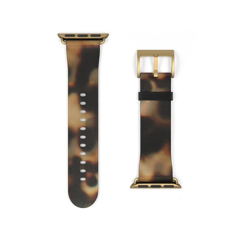 Shop The Brown Tortoise Shell Apple Watch Band Exclusively at The Urban Flair - Trendy Faux/Vegan Leather iWatch Straps - Affordable Replacements Bands For Women