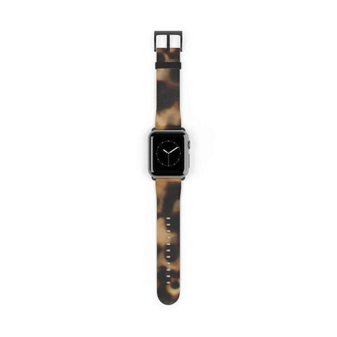 Shop The Brown Tortoise Shell Apple Watch Band Exclusively at The Urban Flair - Trendy Faux/Vegan Leather iWatch Straps - Affordable Replacements Bands For Women
