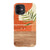 iPhone 12 Satin (Semi-Matte) Burnt Boho Abstract Wood Print Tough Phone Case - The Urban Flair