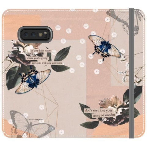 Galaxy S10e Butterfly Abstract Wallet Phone Case - The Urban Flair