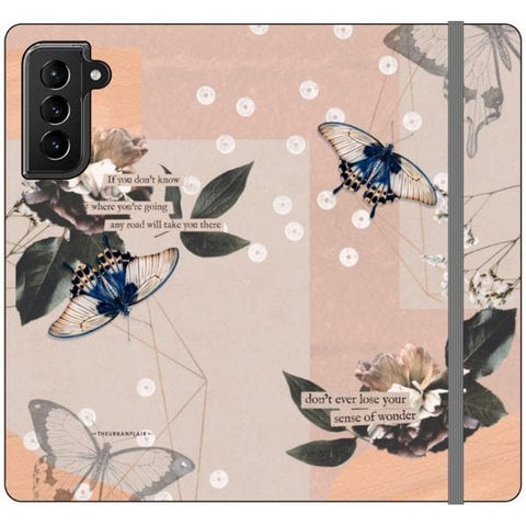 Galaxy S21 Plus Butterfly Abstract Wallet Phone Case - The Urban Flair