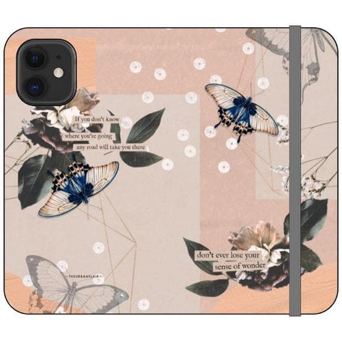 iPhone 12 Mini Butterfly Abstract Wallet Phone Case - The Urban Flair