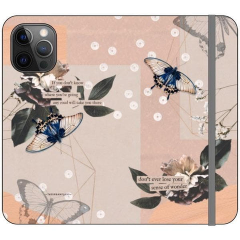 iPhone 12 Pro Max Butterfly Abstract Wallet Phone Case - The Urban Flair