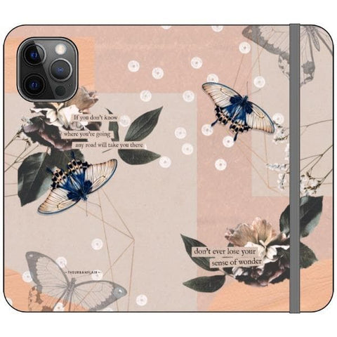 iPhone 12 Pro Butterfly Abstract Wallet Phone Case - The Urban Flair