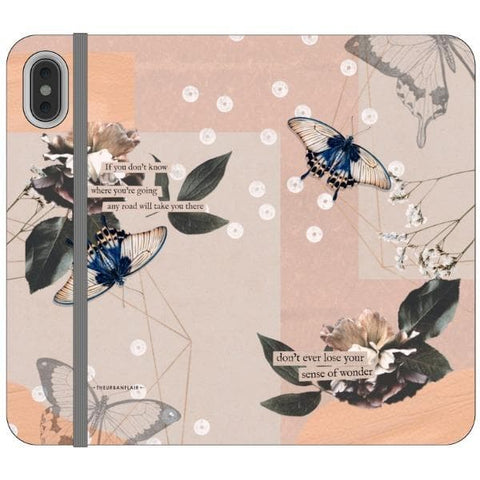 iPhone XS Max Butterfly Abstract Wallet Phone Case - The Urban Flair