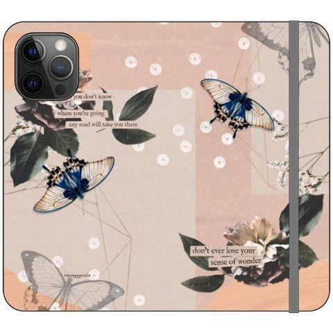 Shop The Butterfly Abstract Wallet Phone Case Exclusively at The Urban Flair - Trendy Aesthetic Covers Available for Apple iPhone and Samsung Galaxy Devices