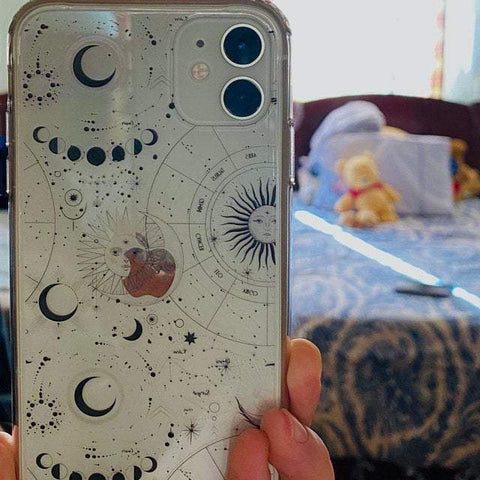 Celestial Zodiac Clear Phone Case iPhone 12 Pro Max White by The Urban Flair (Customer Feat)