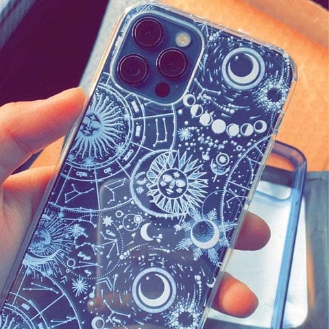 Celestial Zodiac Clear Phone Case iPhone 12 Pro Max White by The Urban Flair (Customer Feat)