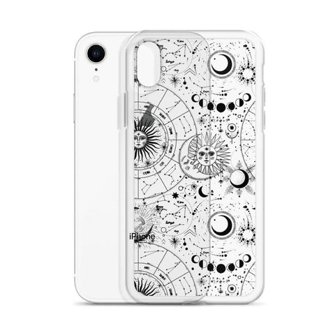 Celestial Zodiac Clear Phone Case iPhone 12 Pro Max White by The Urban Flair (Feat)