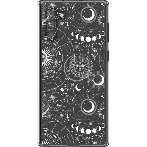 Celestial Zodiac Clear Phone Case for your Note 10 exclusively at The Urban Flair