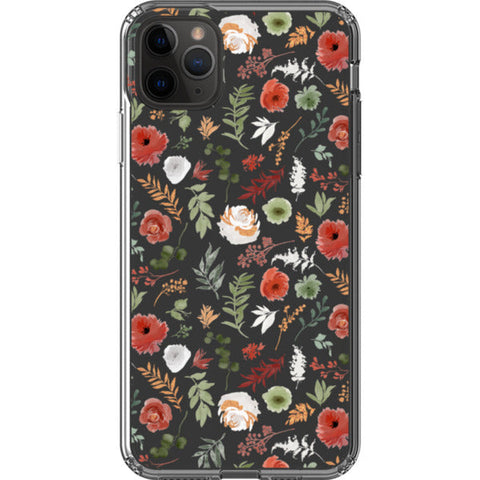 Christmas Foliage Clear Phone Case