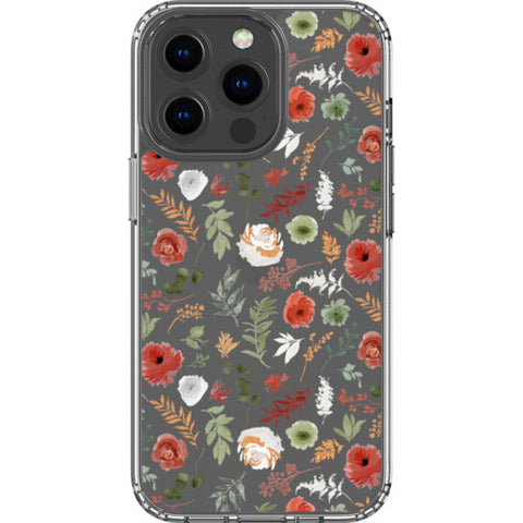 Christmas Foliage Clear Phone Case
