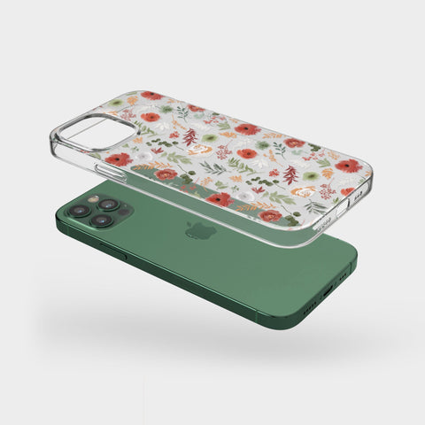 Christmas Foliage Phone Case For iPhone 14 Plus 13 Pro Max Mini 12 XR 7 8 Clear Phone Cover With Cute Festive Design Galaxy S22 Case Feat