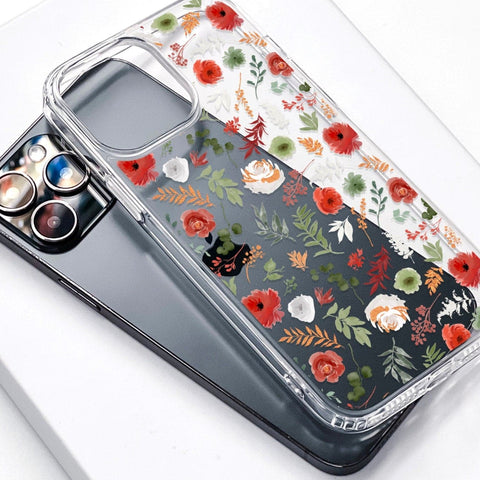 Christmas Foliage Phone Case For iPhone 14 Plus 13 Pro Max Mini 12 XR 7 8 Clear Phone Cover With Cute Festive Design Galaxy S22 Case Feat