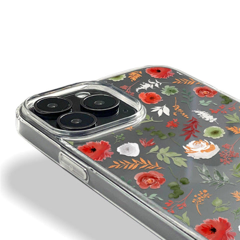 Christmas Foliage Phone Case For iPhone 14 Plus 13 Pro Max Mini 12 XR 7 8 Clear Phone Cover With Cute Festive Design Galaxy S22 Case Feat