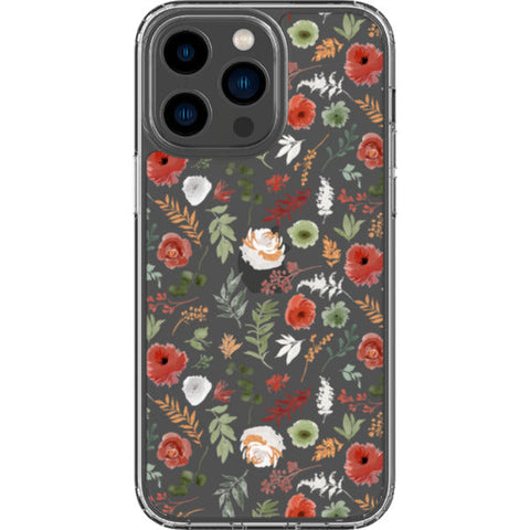 Christmas Foliage Clear Phone Case