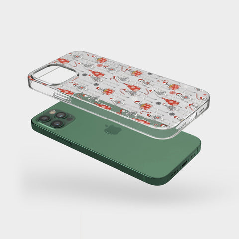 Funny Christmas Skeletons Phone Case For iPhone 14 Plus 13 Pro Max Mini 12 XR 7 8 Clear Phone Cover With Spooky Design Galaxy S22 Case Feat