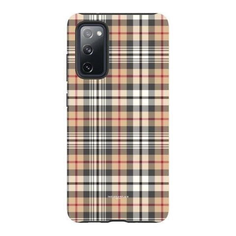 Galaxy S20 FE Gloss (High Sheen) Classic Beige Plaid Tough Phone Case - The Urban Flair