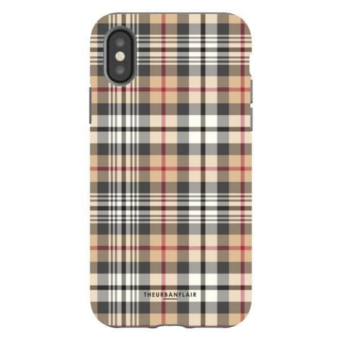Classic Beige Tartan Tough Phone Case for your iPhone X/XS in a gorgeous Gloss (High Sheen) finish! Free shipping for all US orders and a complementary LIFETIME warranty!