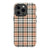Classic Beige Tartan Tough Phone Case for your iPhone 13 Pro in a gorgeous Gloss (High Sheen) finish! Free shipping for all US orders and a complementary LIFETIME warranty!