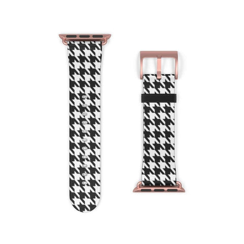 Shop The Classic Houndstooth Apple Watch Band Exclusively at The Urban Flair - Trendy Faux/Vegan Leather iWatch Straps - Affordable Replacements Bands For Women
