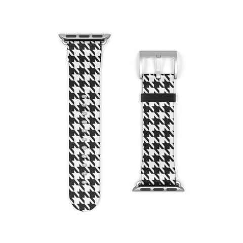 Shop The Classic Houndstooth Apple Watch Band Exclusively at The Urban Flair - Trendy Faux/Vegan Leather iWatch Straps - Affordable Replacements Bands For Women