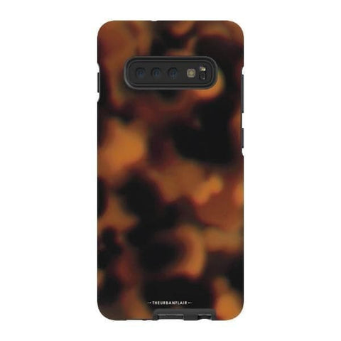Galaxy S10 Plus Satin (Semi-Matte) Classic Tortoise Shell Print Tough Phone Case - The Urban Flair