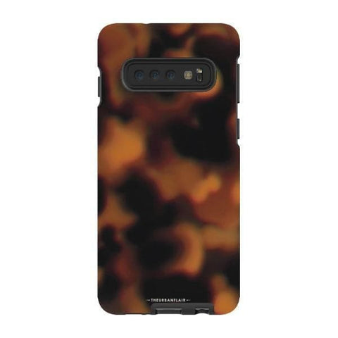 Galaxy S10 Satin (Semi-Matte) Classic Tortoise Shell Print Tough Phone Case - The Urban Flair