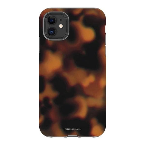 iPhone 11 Satin (Semi-Matte) Classic Tortoise Shell Print Tough Phone Case - The Urban Flair