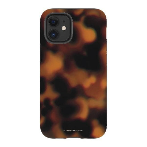 iPhone 12 Mini Gloss (High Sheen) Classic Tortoise Shell Print Tough Phone Case - The Urban Flair