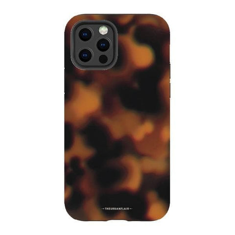 iPhone 12 Pro Gloss (High Sheen) Classic Tortoise Shell Print Tough Phone Case - The Urban Flair