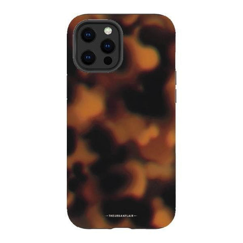 iPhone 12 Pro Max Satin (Semi-Matte) Classic Tortoise Shell Print Tough Phone Case - The Urban Flair