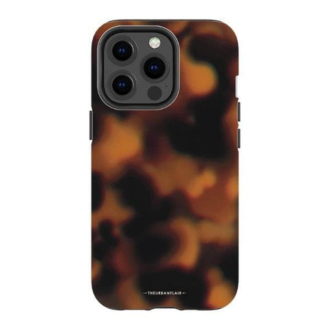iPhone 13 Pro Gloss (High Sheen) Classic Tortoise Shell Print Tough Phone Case - The Urban Flair