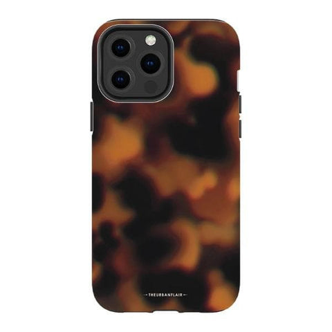 iPhone 13 Pro Max Satin (Semi-Matte) Classic Tortoise Shell Print Tough Phone Case - The Urban Flair