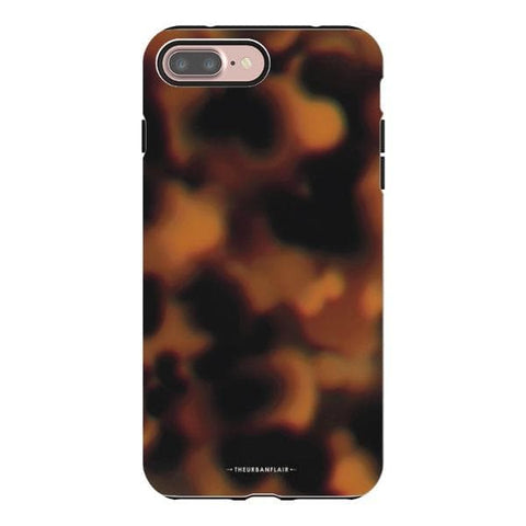 iPhone 7 Plus/8 Plus Satin (Semi-Matte) Classic Tortoise Shell Print Tough Phone Case - The Urban Flair