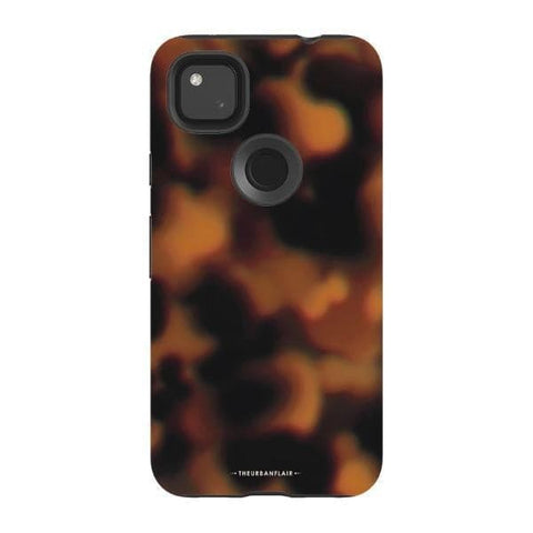 Pixel 4A 4G Satin (Semi-Matte) Classic Tortoise Shell Print Tough Phone Case - The Urban Flair