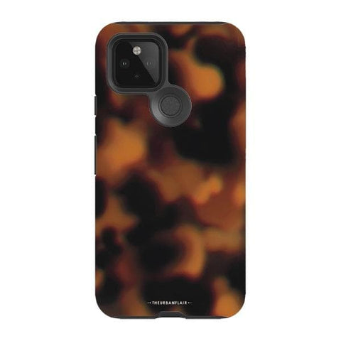 Pixel 5 5G Satin (Semi-Matte) Classic Tortoise Shell Print Tough Phone Case - The Urban Flair