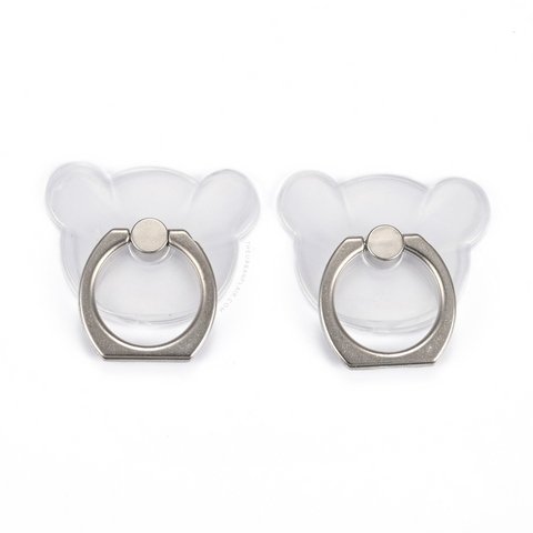 Clear Bear Shaped Ring Grip