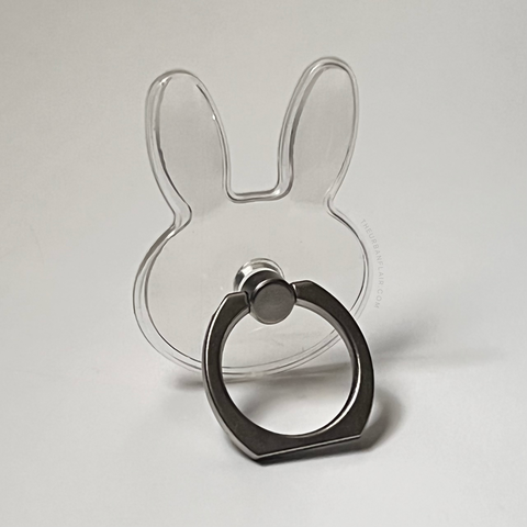 Clear Bunny Shaped Ring Grip