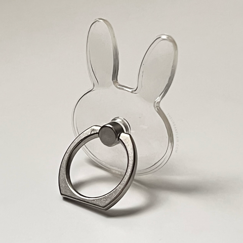 Clear Bunny Shaped Ring Grip
