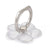 Plain Clear Flower Shape Ring Grip Holder For iPhone or Galaxy 360 Phone Stand With Silver Ring