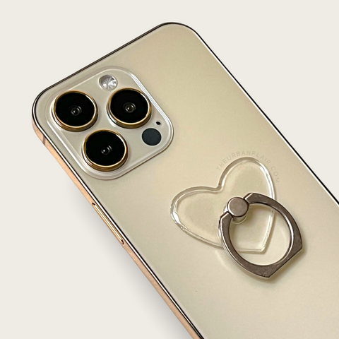 Clear Heart Shaped Ring Grip