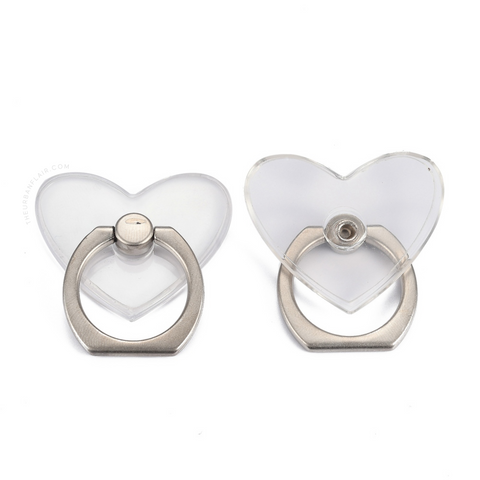 Clear Heart Shaped Ring Grip