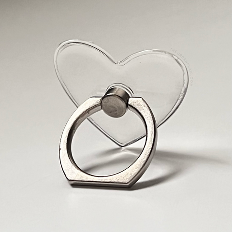 Clear Heart Shaped Ring Grip