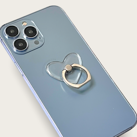 Clear Heart Shaped Ring Grip