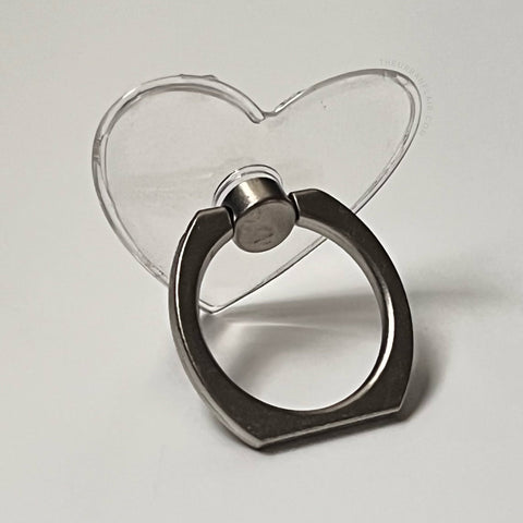 Clear Heart Shaped Ring Grip